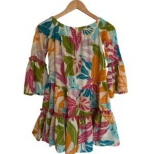 NWT True Destinations Floral Off Shoulder Resortwear Dress/Cover Up XSmall